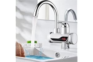 NXQILIXIANG 110V Hot Water Heater Faucet Instant Tankless Water Heater Electric Kitchen Bathroom Fast Heating Tap Water Faucet with LED Digital Display