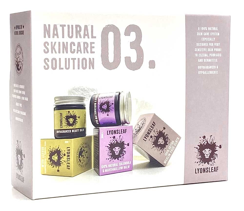 Natural Skincare Solution - for Dry Skin, and Skin Prone to Eczema, Psoriasis and Dermatitis (03 - Unfragranced Products for Very Sensitive Skin)