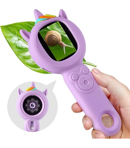 Microscopio Para Niños 200X-Microscopio Portátil De 2 Pulgadas Con
