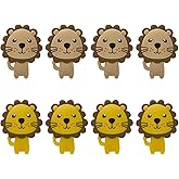 8PCS Lion Silicone Beads Colorful Silicone Beads Bulk Spacer Beads Colorful Focal Beads for DIY Craft Garland Keychain Lanyard Necklace Bracelet Jewelry Making Accessories Handmade Crafts