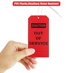 Zawinmay 50 pcs Out of Service Tags with Pre-Attach