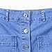 USGreatgorgeous Women's Juniors Cute Button Down Denim Mini Skirt Short Pencil Jean Skirt (M, Dark Blue)