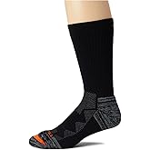 Merrell unisex-adult Premium Wool Work Crew Socks Arch Support and Breathable Mesh