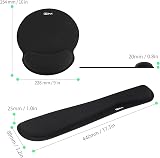 GIM ICETEK Keyboard and Mouse Mat Set Memory Foam Wrist Support view 7