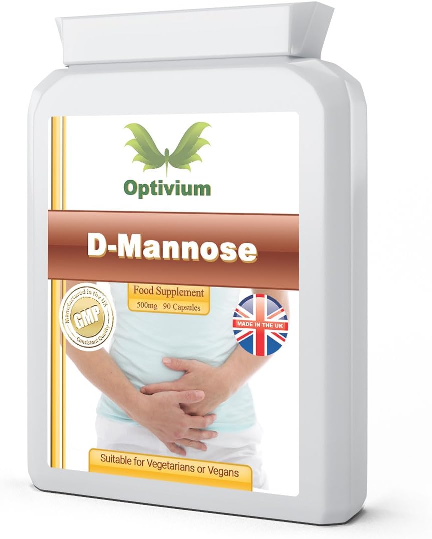 D MANNOSE 500mg Capsules - Supports Urinary Tract and Bladder - Natural Antibiotic - Helps Prevent Infection - 100% Pure Natural Form