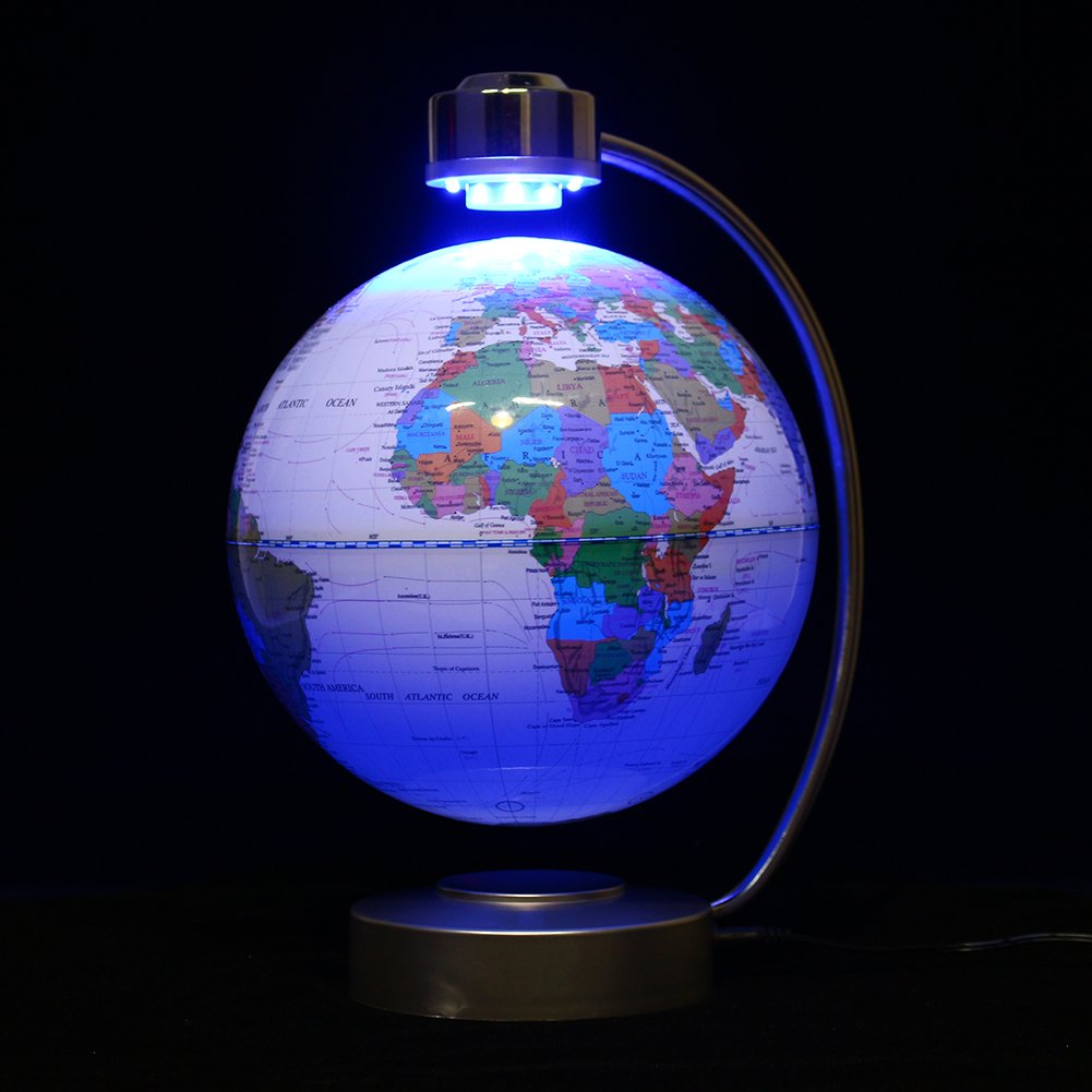 Floating Globe, Office Desk Display Levitating and Rotating Earth Globe Ball
