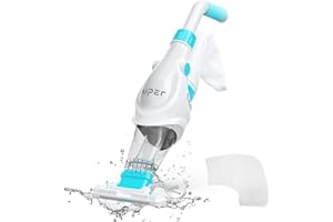 AIPER Pool Vacuum Cordless - Handheld Rechargeable Cleaner | 60 Min Run Time, Spa Vacuum for Hot Tub, Strong Suction for Above Ground & Inground Pools - Pilot H1