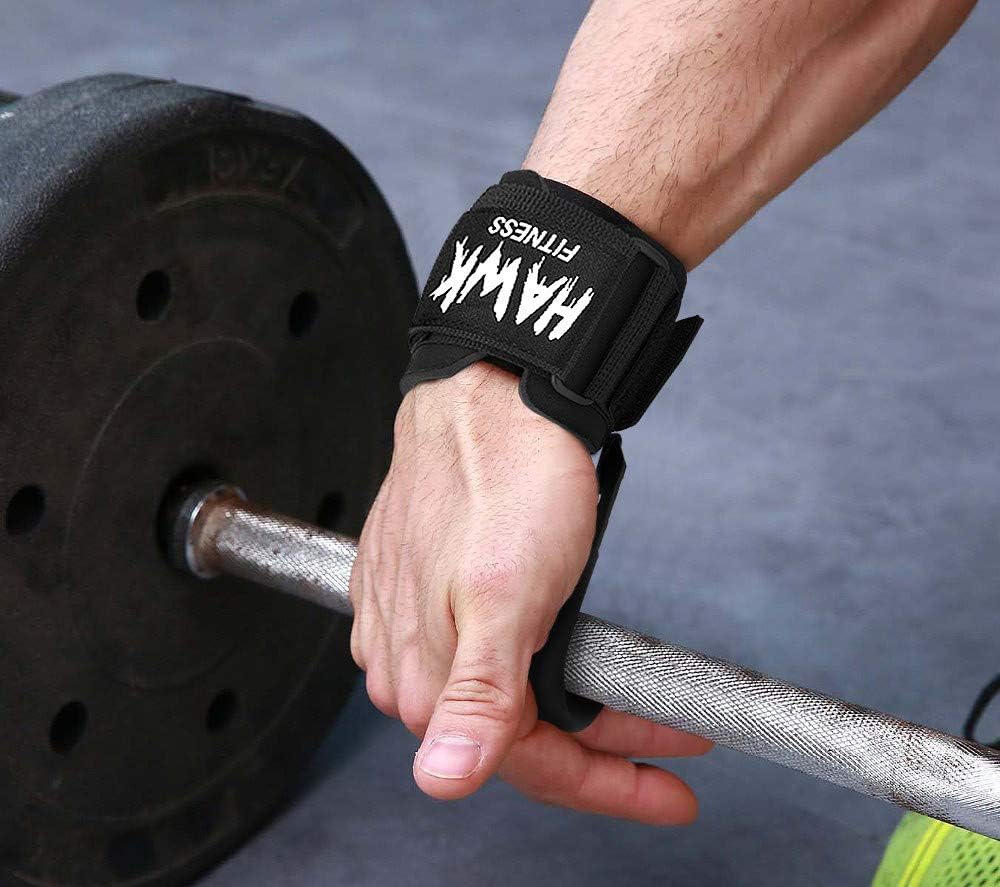 Weight Lifting Hooks Grips with Wrist Wraps & Straps Powerlifting Weightlifting Gloves Grip & Wrist Support for Deadlifts & Everyday Gym Workout : Sports & Outdoors