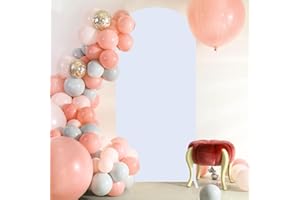 FOTSHARER White Spandex Arch Cover 6FT Wedding Arch Backdrop Fabric for Wedding Bridal Shower Stretchy Fabric Arch Stand Cover Chiara Backdrop Cover Balloon Arch Stand Covers for Banquet Prom Ceremony