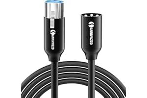 ANNNWZZD XLR Cables, Mic Microphone Cable for Microphone Studio Recorder, Amplifier, Mixer, Speaker, Professional Recording, Live Stage 6ft/2m