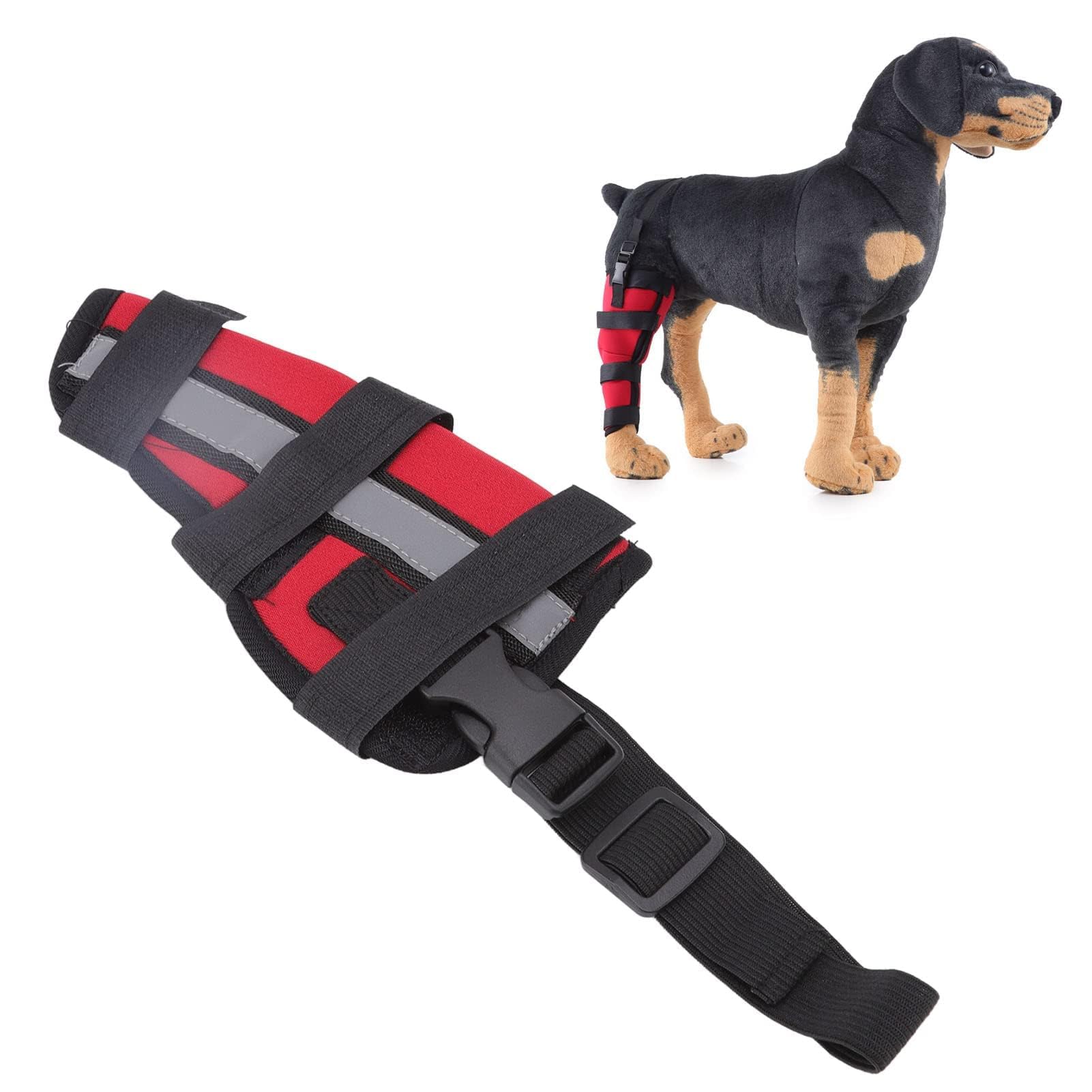 Dog Hind Leg Brace, Pet Dogs Protector Sleeve Brace Neoprene Anti-licking Breathable Support Knee Pads for Dog Legs Pet Stable Knee Pads Support (S)