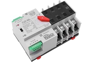 GAEYAELE Mini ATS Automatic Transfer Switch Controller Electrical Type ATS Max 63A 4POLE 220V Din Rail Mounted(4P 63A AC220V)