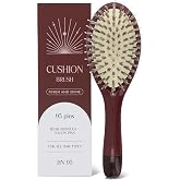 KISMETICS Premium Cushion Brush for All Hair - Boar Bristle Gentle Smooth