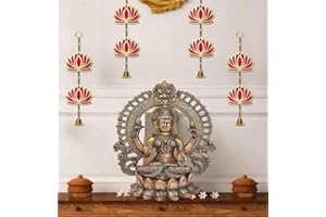 Kalakriti Lotus Hangings Garlands Floral Wall Hangings for Temple Decor Pooja Room Decoration Items Back Dropper Showpiece for Home Decor (Lotus2)