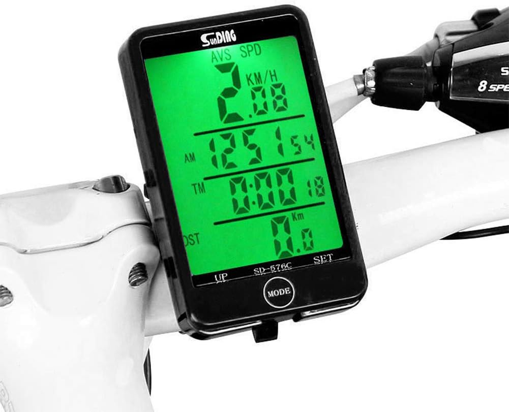 Bicycle Computer Odometer Bike Touch Speedometer Stopwatch With Large Backlit Screen Distance Speed Temperature cyclocomput For Mountain Road Riding Cyclo Computer Wired Wireless English Luminous