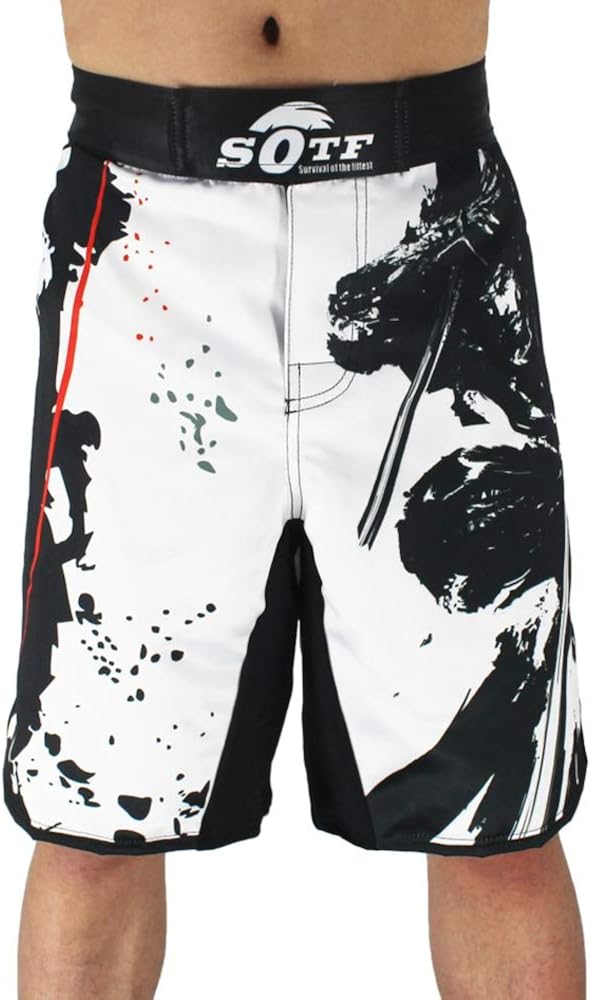 SOTF MMA Shorts Muay Thai Boxing Trunks Comfortable Kickboxing Fight Wear: Clothing