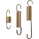 CQSPMOTO Motorcycle Kickstand Spring Metal Motorcycle Kick Side Stand Spring Gold Universal Brake Pedal Return Spring Kit Steel Springs Replacement for Mini Bike, Bike, Dirt Bike, Scooters 3 Pcs