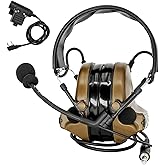 Hearangel Tactical Headset,Sound Pickup Noise Reduction & Ken 2 Pin PTT for Airsoft Activities