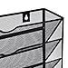 Offixpro Six Tier Black Hanging Wall Mounted Steel Mesh File Organizer