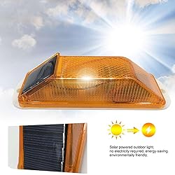 Aolyty Solar Strobe Warning Light Sensitive LED