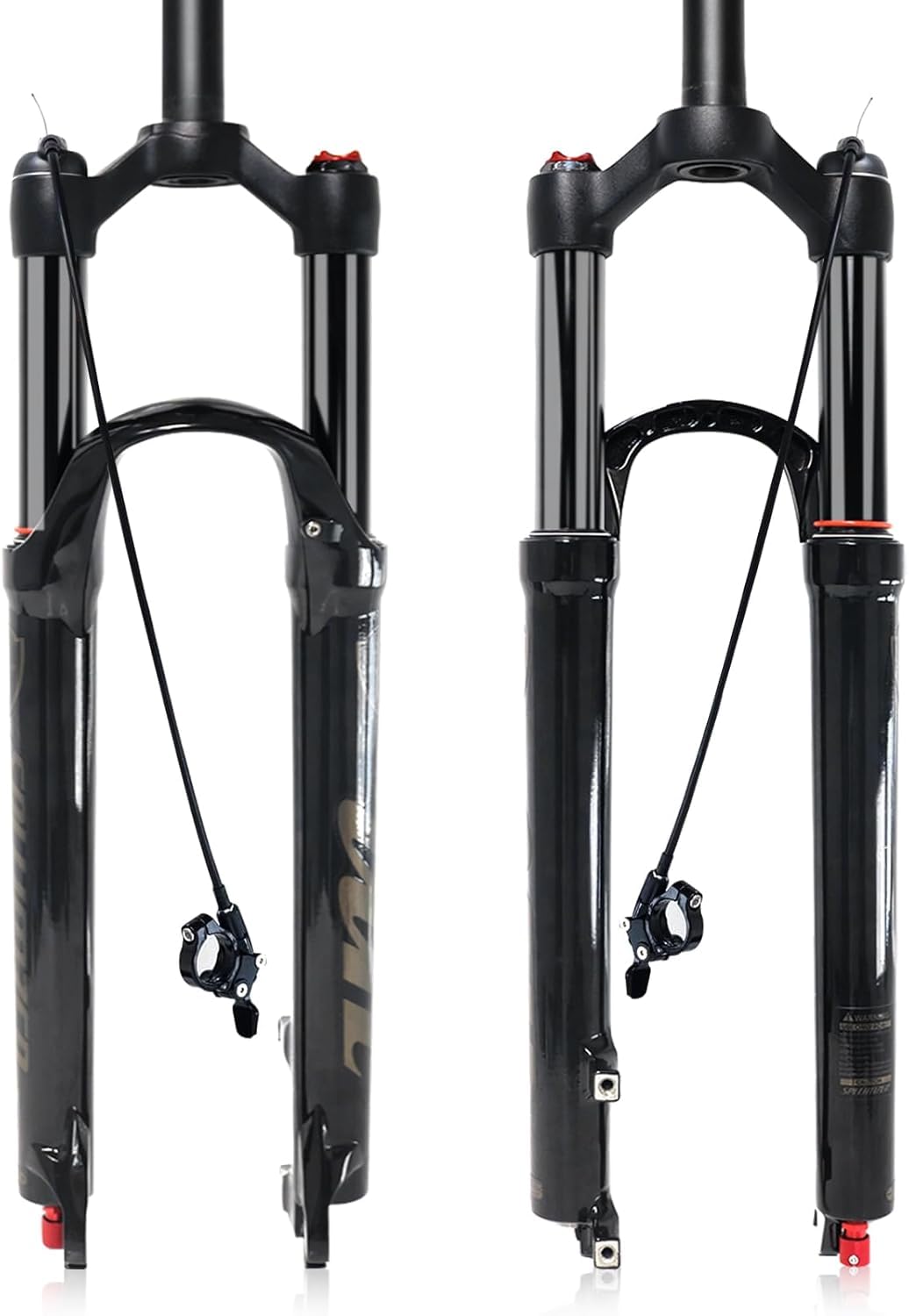 splumzer MTB Fork 26/27.5/29 inches MTB Suspension Fork Travel 120mm, 1-1/8 Straight Tube/Tapered Tube Mountain Bike Forks (Remote Lockout/29inch)