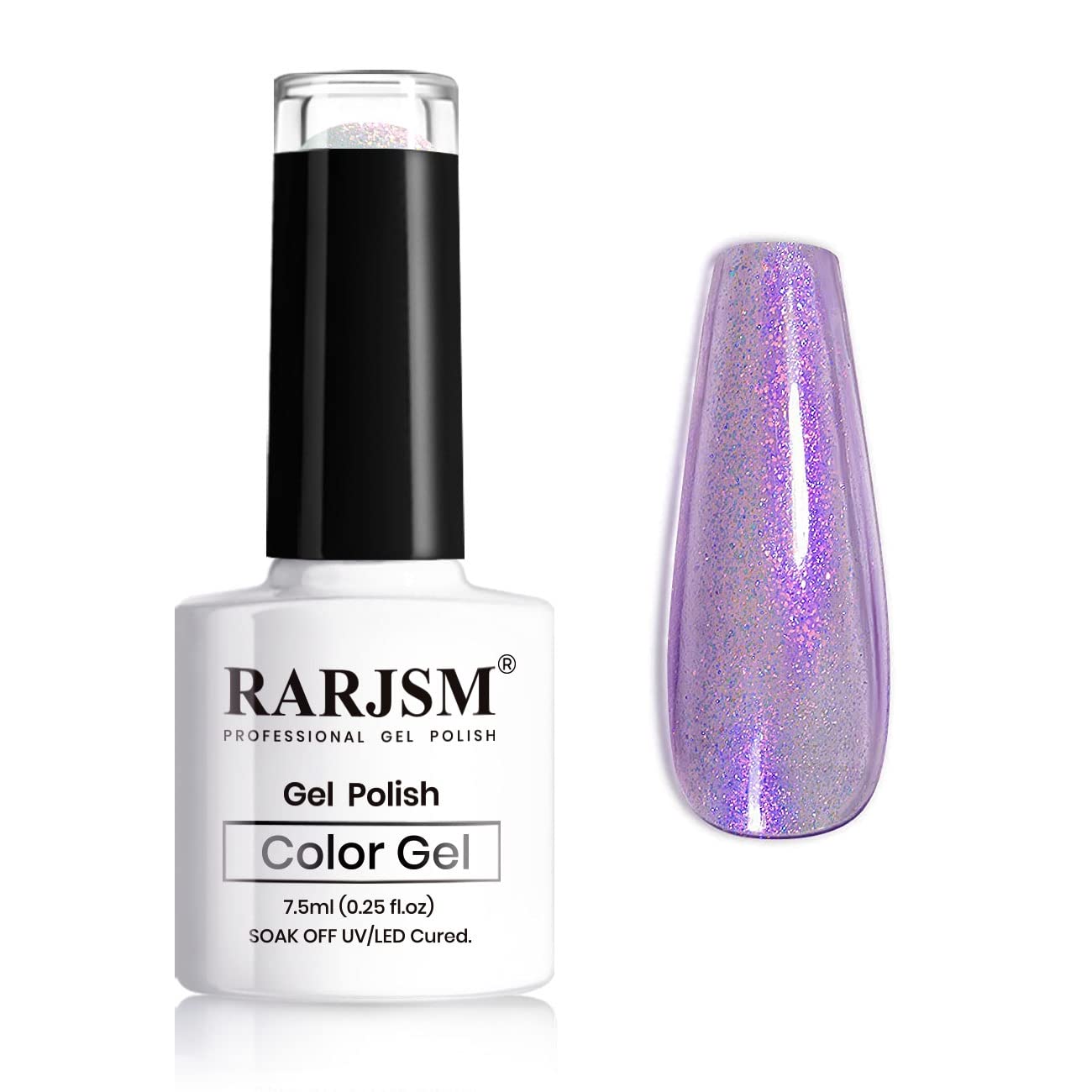 RARJSM Pearl Glitter Gel Polish,Shell Glitter Gel Nail Polish,Reflective Sparkle Shiny Clear Pastel Need Cured With UV Led Nail Lamp 1 Piece 7.5ml Nail Art Manicure
