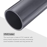 sourcing map 4 Inch PVC Rigid Pipe 96.8mm ID 110mm OD 9" L Light Grey Water view 4