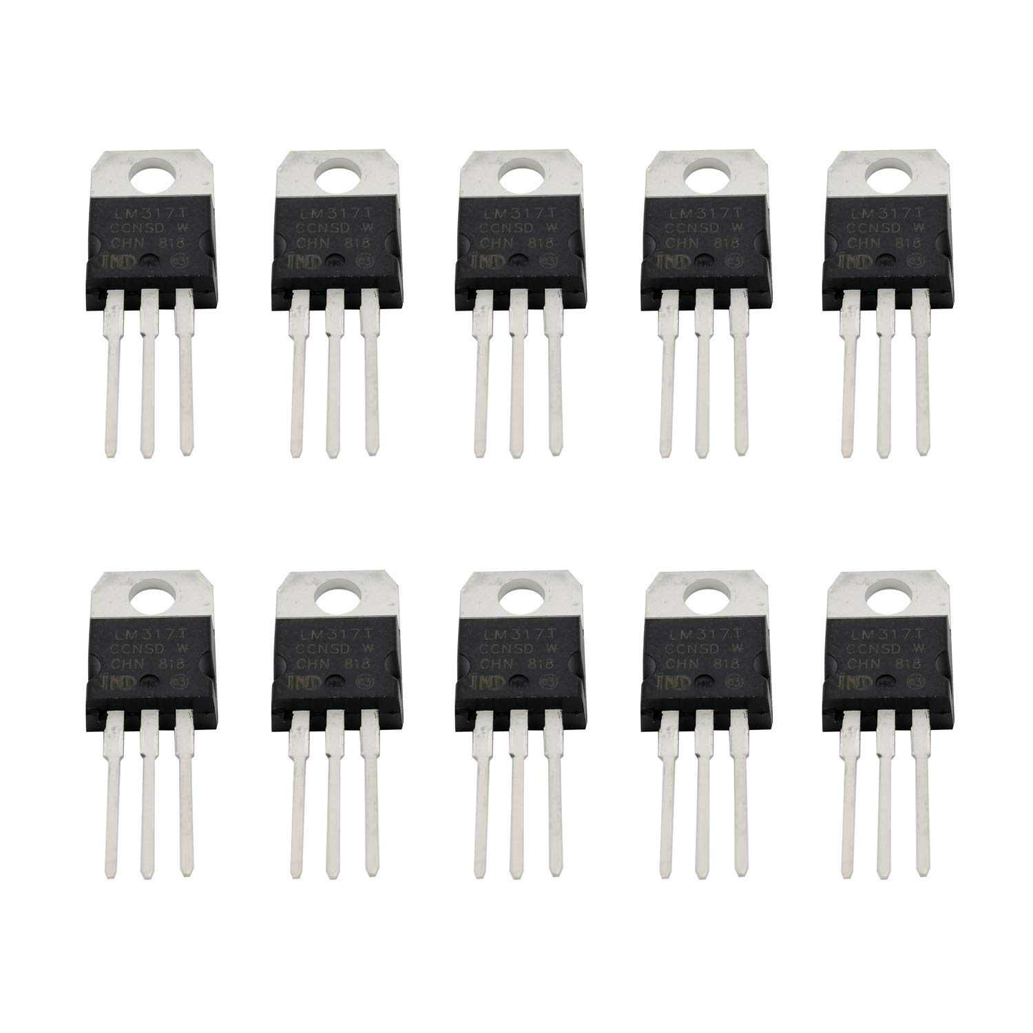 10PCS LM317T LM317 Adjustable Three Terminal Voltage Regulator TO-220 Transistor Output 1.5A 1.2V To 37V