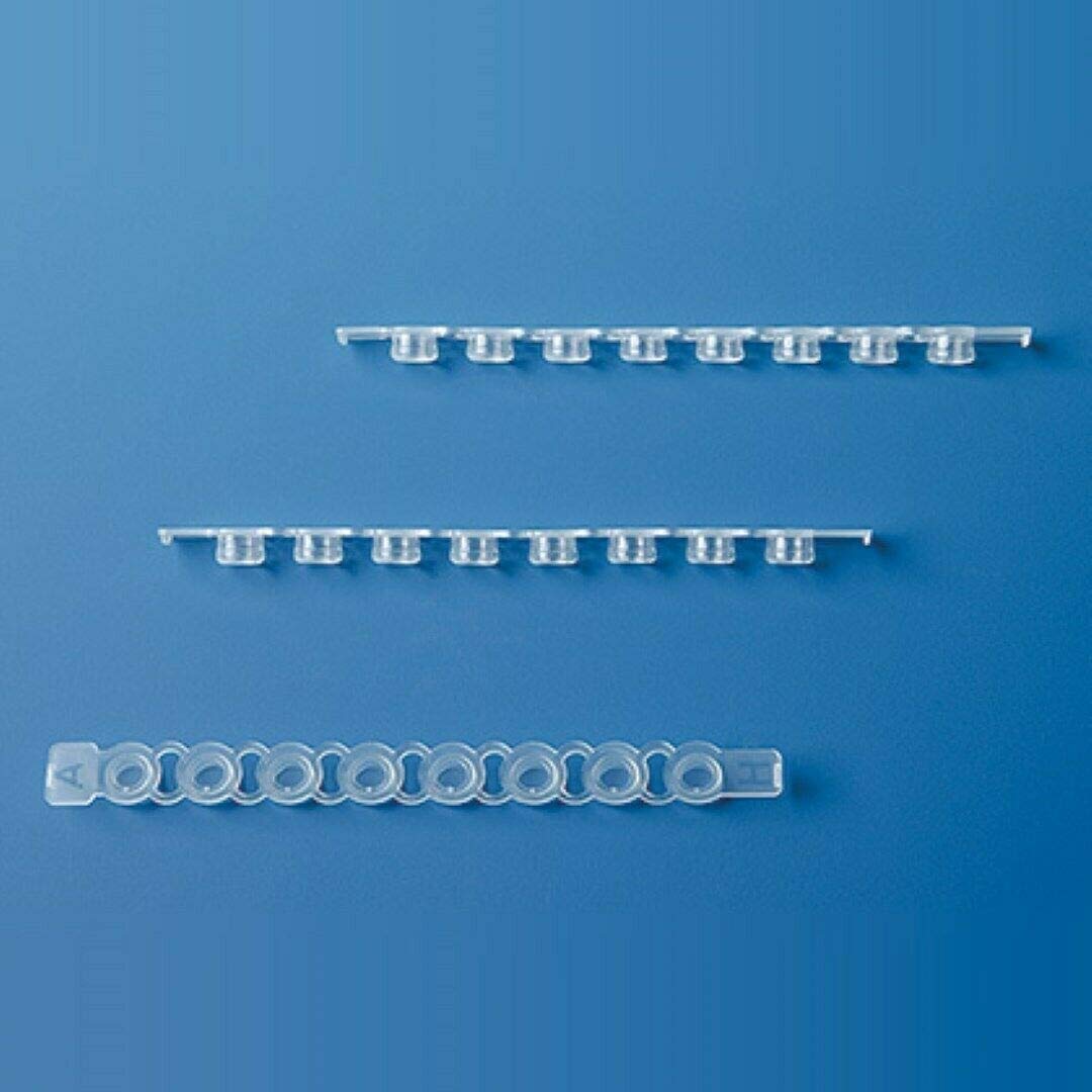 BRANDTECH SCIENTIFIC 781413 PP PCR Flat Cap Strips of 8 for PCR Plate, 781377/781378, DNase/Rnase, D