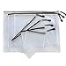 JPSOR 16pcs Black Zipper File Bags,Zipper Pouch 8 Sizes, for Office and Travel Organization