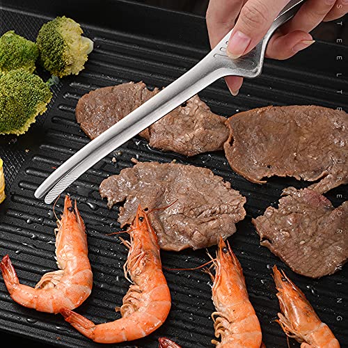 Stainless Steel SelfStanding Tongs Korean and Japanese BBQ Tongs