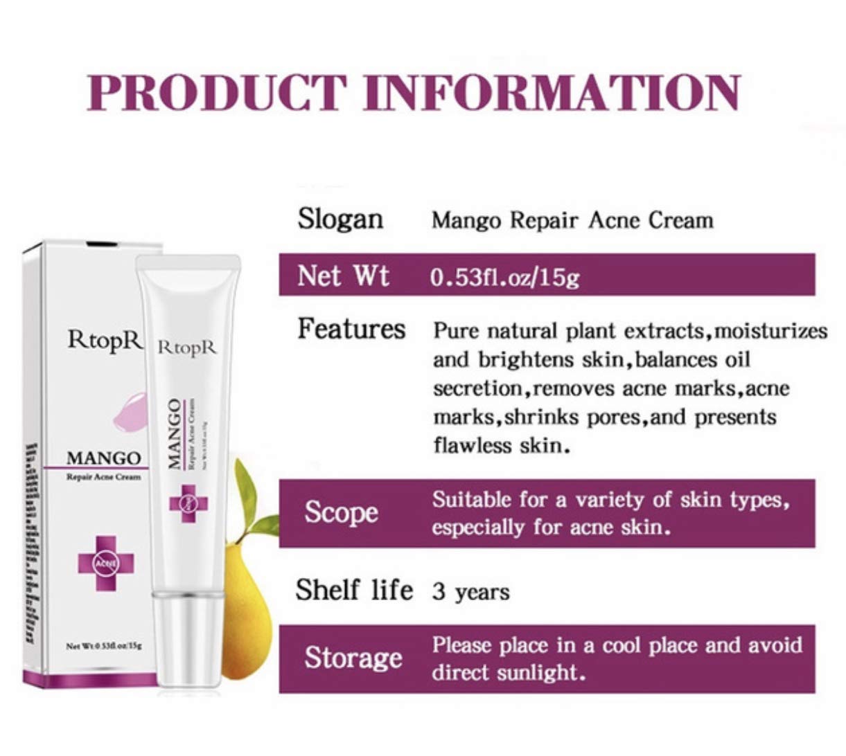 rtopr mango acne cream