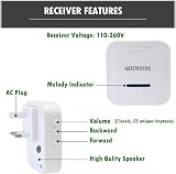 Trarover Koostone Wireless Magnetic Door Sensor Alarm Chime 2 Sensors 400ft view 3