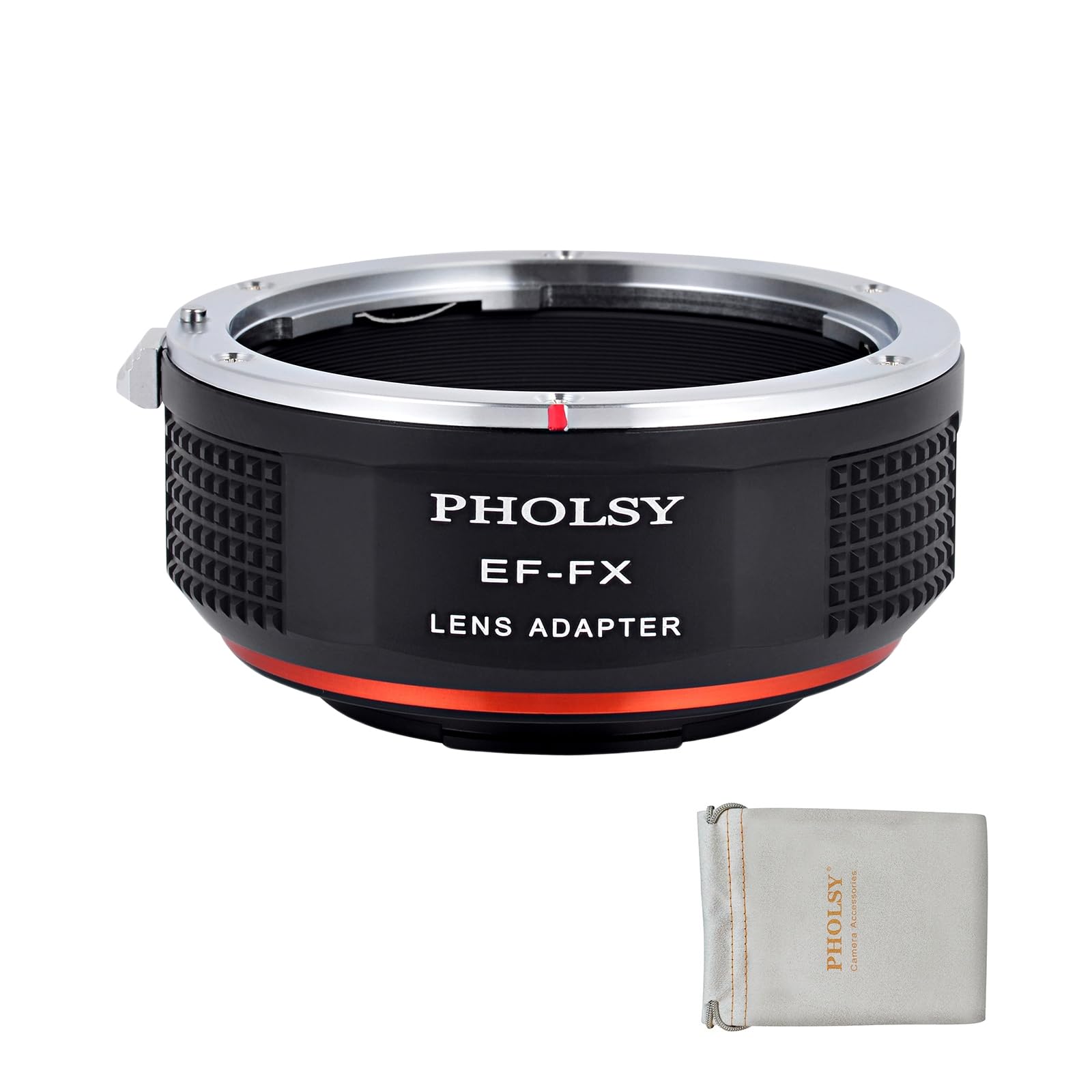 PHOLSY EF to FX Lens Mount Adapter Manual Focus Compatible with Canon EOS EF EF-S Lens to Fuji X Mount Camera Body Compatible with Fujifilm X-H2S, X-Pro3, X-T5, X-T4, X-S20, X-S10, X-T30II, X-E4 etc.