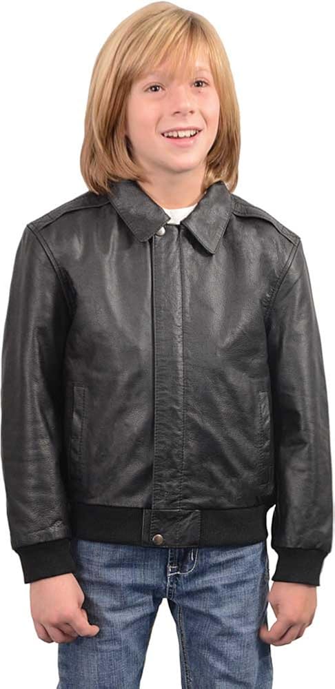 baby leather bomber jacket