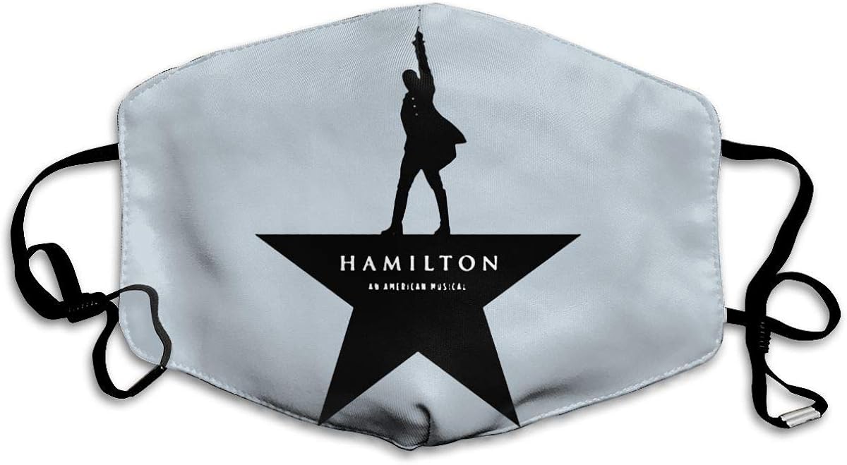 Unisex Multi Usage Face Cover Up Alexander Hamilton Logo Breathable Dust Filter Face and Mouth Cover Printed White