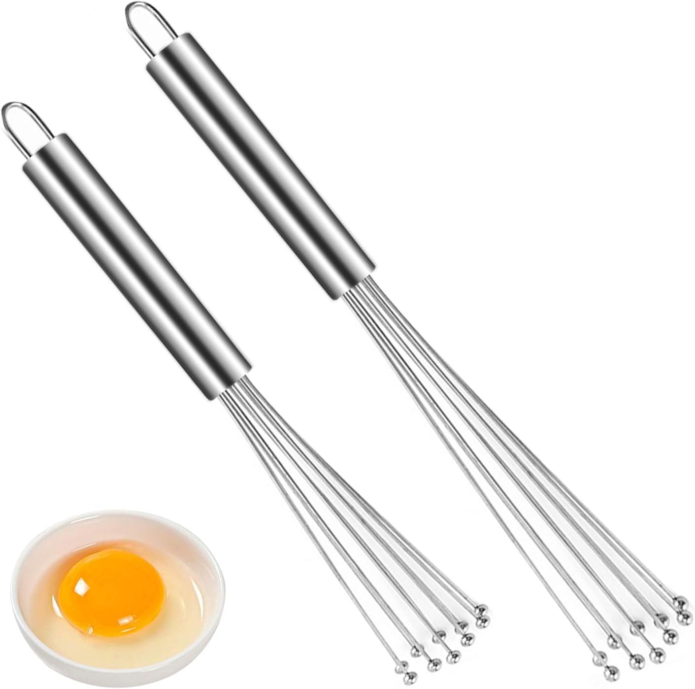 2 Pcs Stainless Steel Ball Whisk Set, Upgraded Kitchen Wire