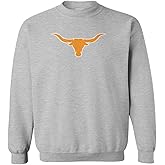 Tcombo Longhorn Head - College Sports Toddler Fleece Crewneck Sweater