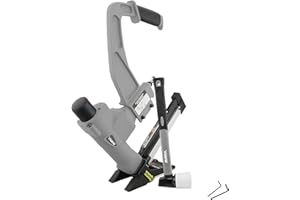 NuMax SFL618 Pneumatic 3-in-1 15.5-Gauge and 16-Gauge 2" Flooring Nailer / Stapler with Flooring Mallet and Interchangeable Base Plates
