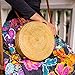 Rattan Bags For Women Straw Wicker Purse Round Crossbody Shoulder Summer Woven
