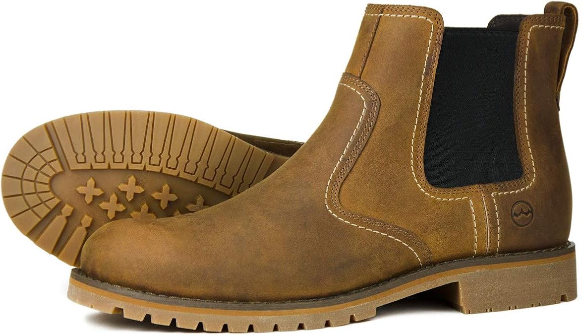 Orca Bay Mens Exmoor Chelsea Boot Nubuck Leather (Sand) Amazon.co.uk