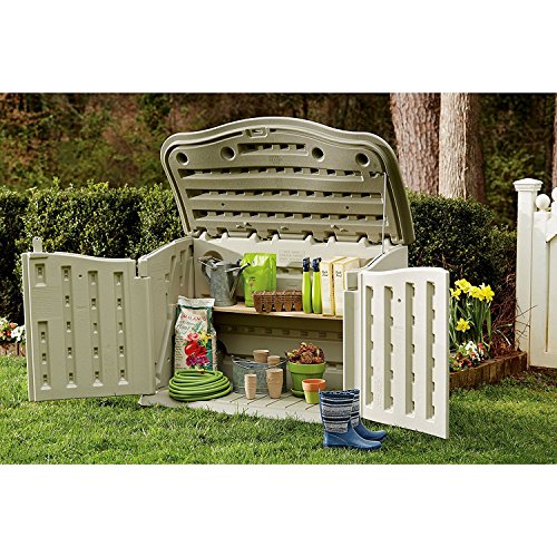 Rubbermaid Small Horizontal Resin Weather Resistant Outdoor Storage