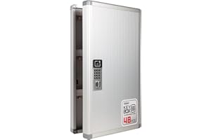 Glosen Key Organizer Lock Box, 48 Slots Key Box Wall Mount with Code Lock and Key Tag for House Keys Outdoor Key Cabinet 11.2 x2.5 x18.8 inch【Large】