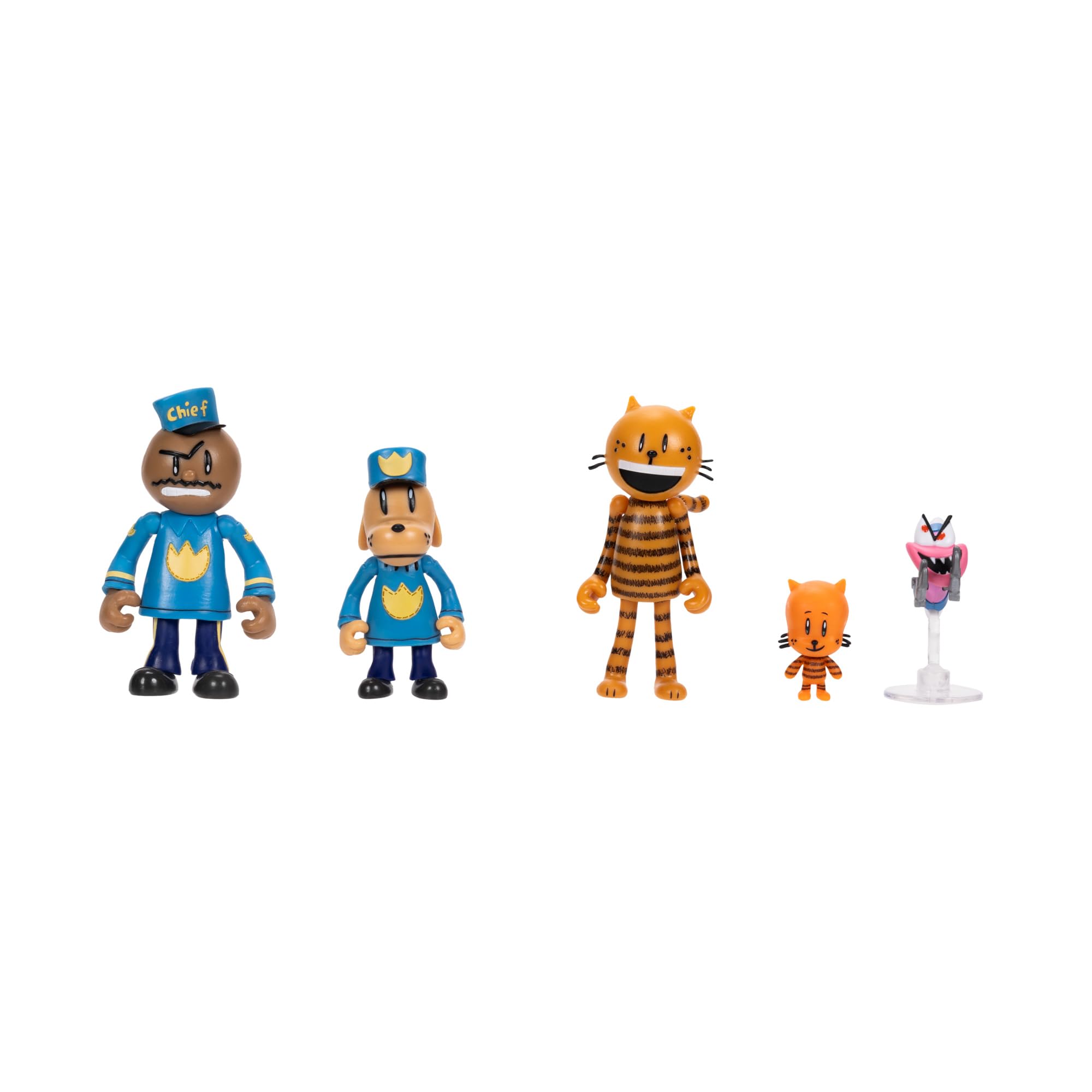 Dog Man Movie Action Figures Multipack Set, Includes 2.5 Inch Scale Figures - Inspired by The Dog Man Movie Toys, Lil Petey, Petey, Chief, and Flippy!