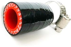 Bekelan 1/2" (13mm) Black High Temperature 3-ply Reinforced Silicone Coolant Cap With Clamp (Coolant/Water/Air. Turbo Bypass Valve/Vacuum/Throttle Body Water Port/Heater Core/Fix Leak)