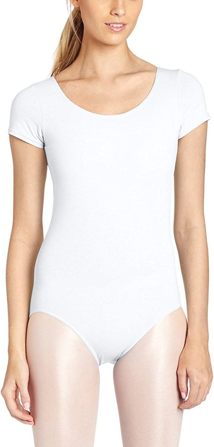 FAIMILORY Women's Basic Solid Scoop Neck and V Neck Bodysuit Stretch Leotard