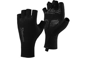 LJCUTE Fingerless Fishing Gloves for Men Women, Sun Protection & Breathable Cycling Gloves for Kayaking, Bike, Workout, Hunting