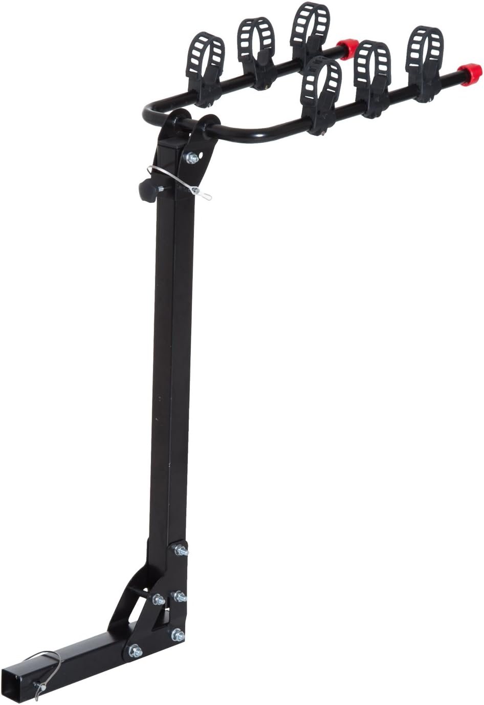 HOMCOM SUV Car Hitch Mount Cycle Rack with 2" Receiver in Steel Frame up to 3 Bikes Black