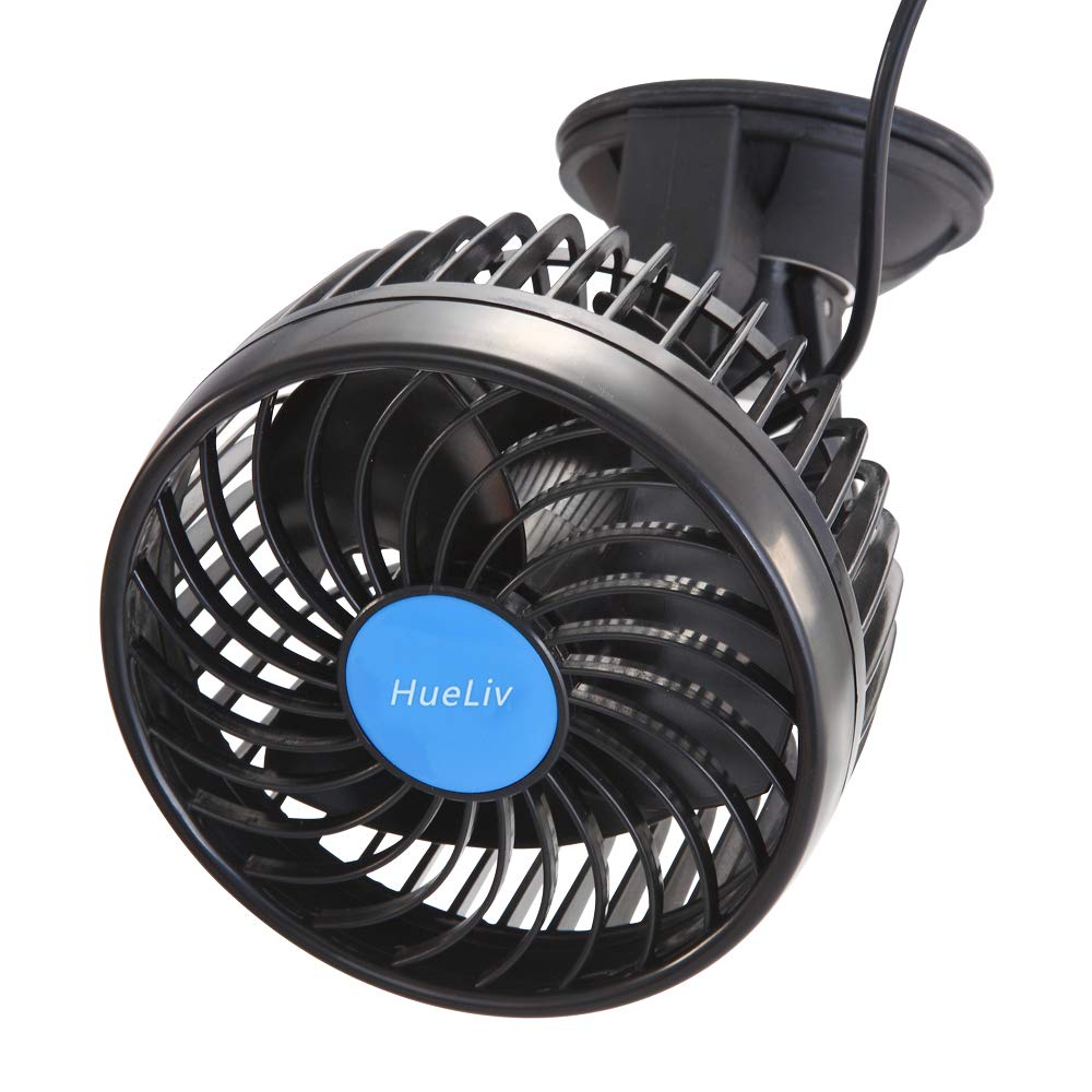 Photo 1 of HueLiv Car Fan 12V 4.5" Electric Car Cooling Fan with 360 Degree Adjustable That Plugs into Cigarette Lighter/Low Noise Automobile Vehicle Fan for Car Truck Van SUV RV Boat