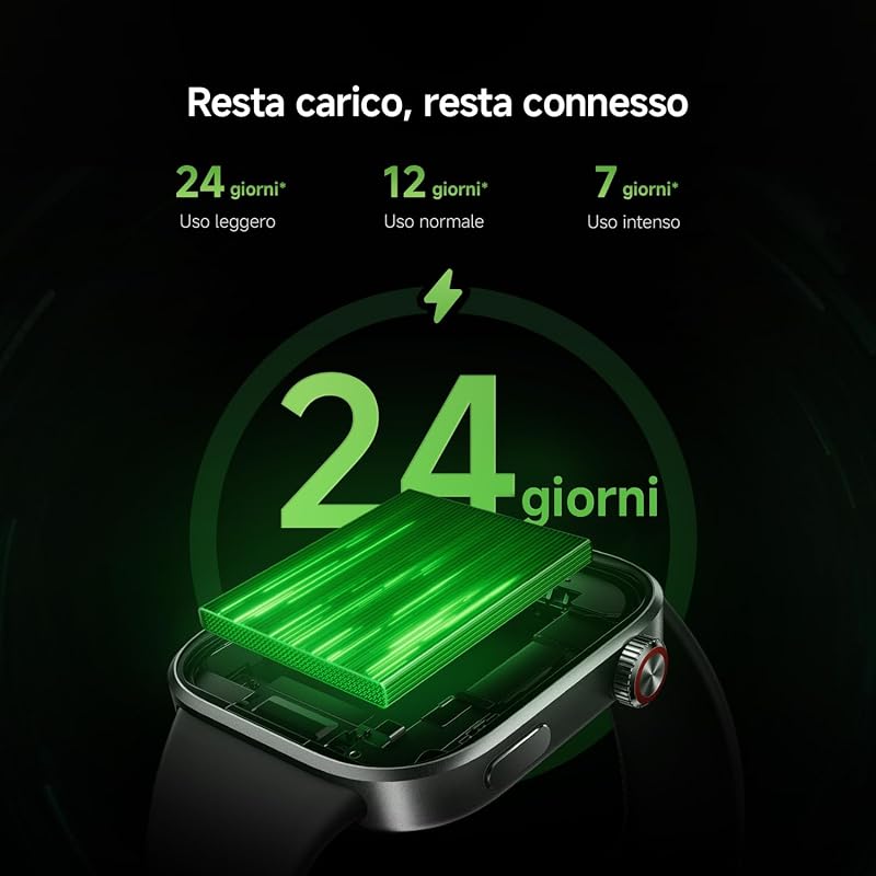 Redmi Watch 6, Smartwatch Uomo Donna, Batteria 24 Giorno, Nero